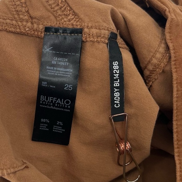 Buffalo David Bitton Brown Front Zipper Corduroy Mini Skirt Size 25 Women’s - Picture 4 of 5